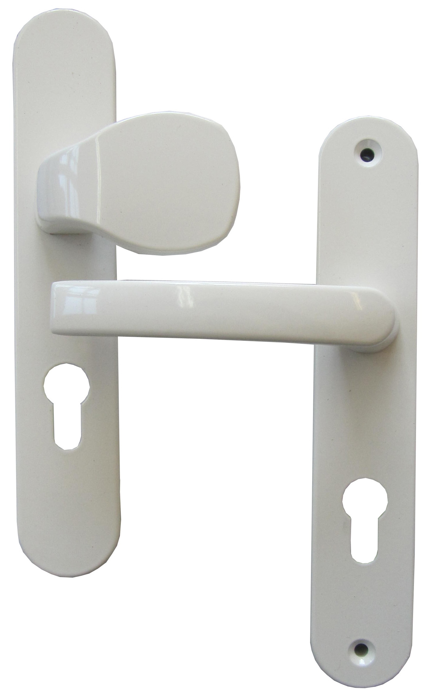 Poignées de porte à cylindre palière Petra entraxe 195mm Blanc - CHAINEY